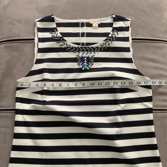 JCrew NWOT Embellished Striped Top size S - Picture 14 of 15
